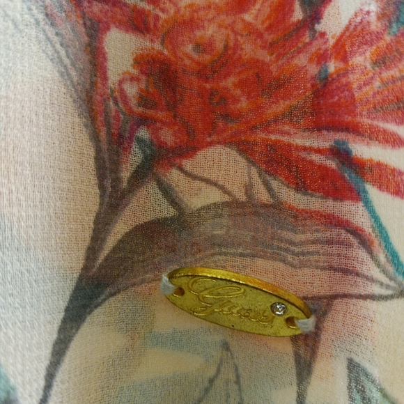 Guess Sleevless Button Up Blouse Women's Size L - Picture 4 of 5